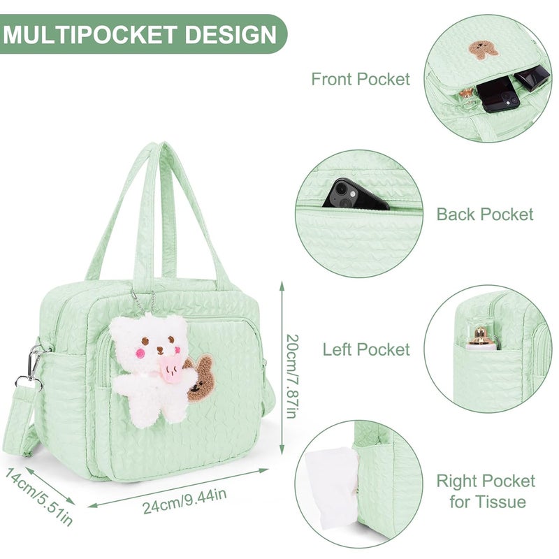 Lushandy Baby Diaper Bag Tote, Mommy Bag Cute Diaper Bags Crossbody Baby Bags for Girl Pañaleras Para Beb - Image 5
